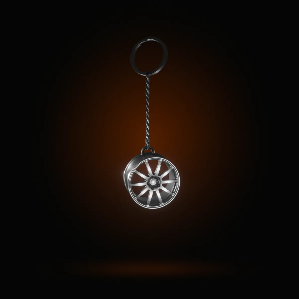 Rim wheel keychain 2