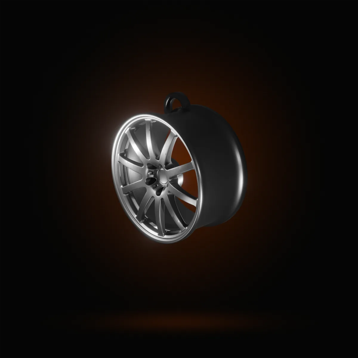 Rim wheel keychain