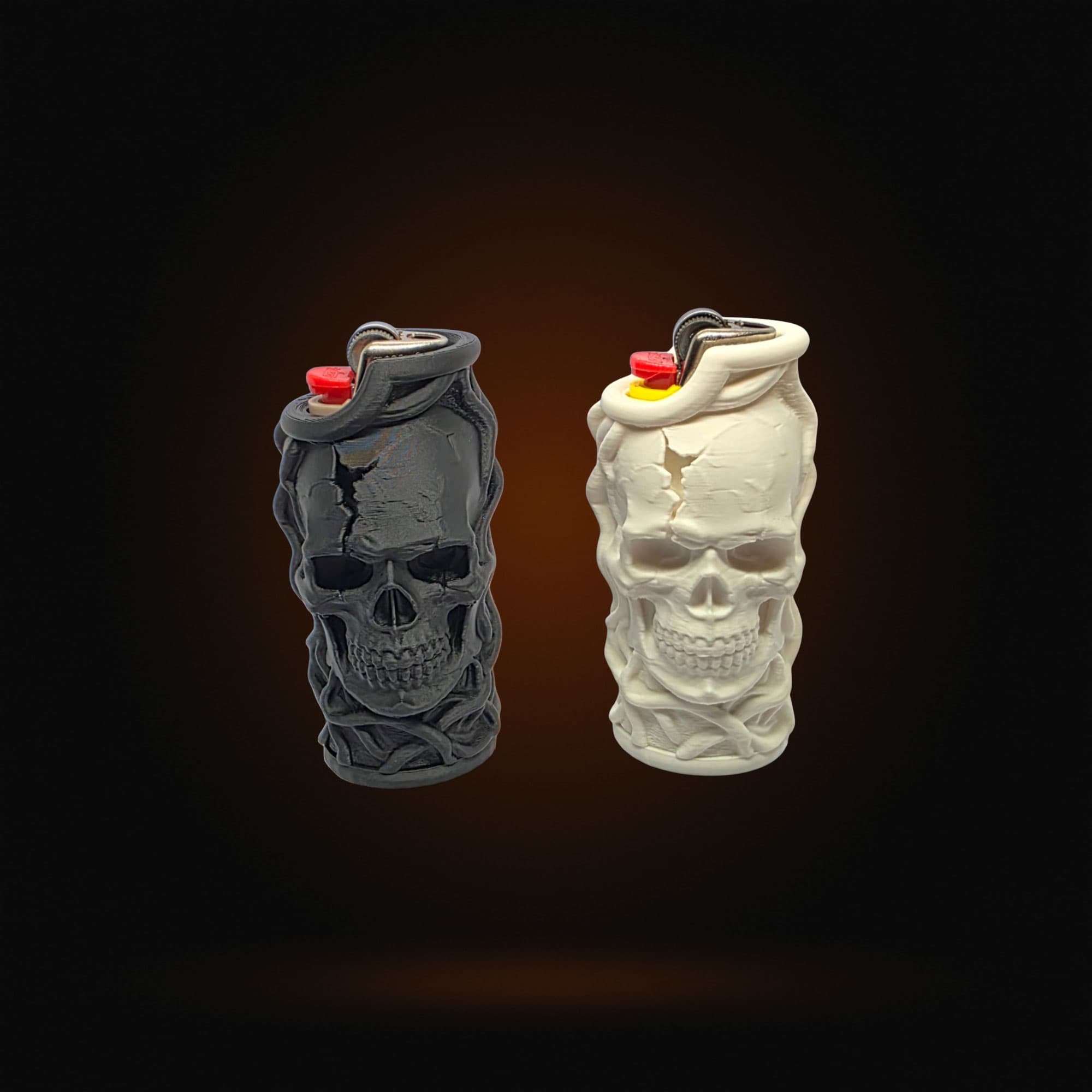 Skull Design BIC Lighter Cover